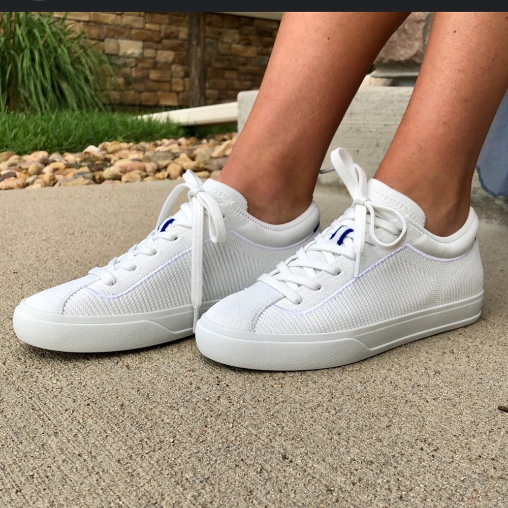 Rothy’s The Lace Up Sneaker In Bright White Size 9
